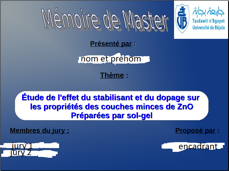 Aide réalisation d'une page de garde