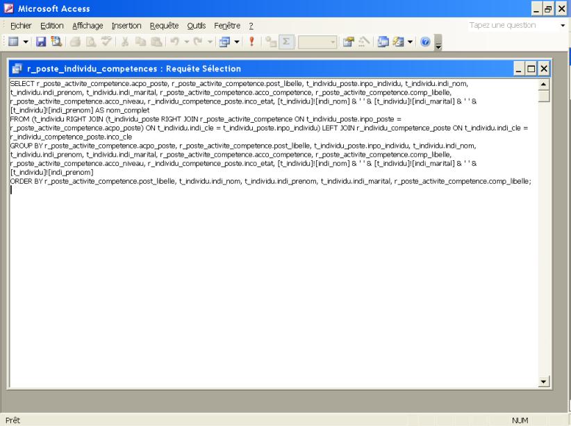 Nom : 3 - SQL requte finale poste individu comptence.jpg
Affichages : 129
Taille : 66,0 Ko