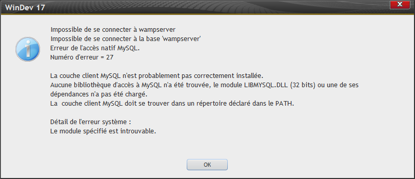 acces natif mysql windev 17