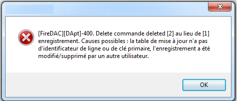 Nom : ErreurDeleteFireDac.png
Affichages : 225
Taille : 17,1 Ko