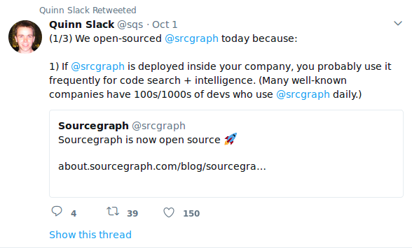 Nom : Sourcegraph open source.png
Affichages : 7123
Taille : 35,5 Ko