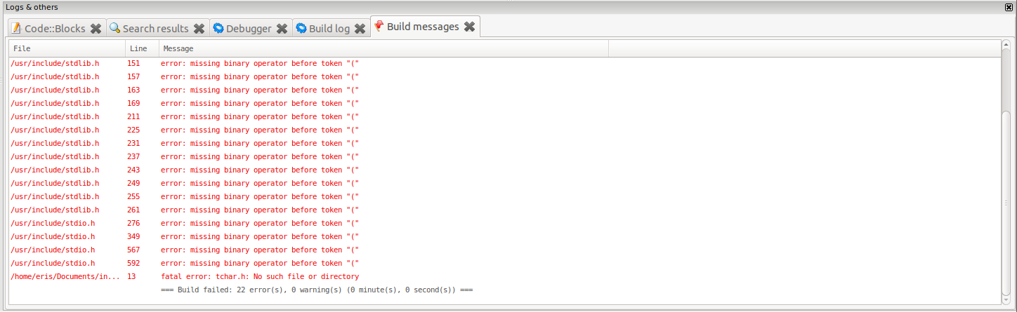 Nom : error compilation codeblocks ubuntu.png
Affichages : 728
Taille : 67,5 Ko