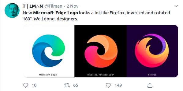 Logo Edge vs Logo Firefox