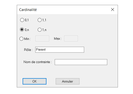 Nom : fenetre cardinalite role e1_e2_fk_1,1_0,n(ct e2).png
Affichages : 985
Taille : 6,1 Ko