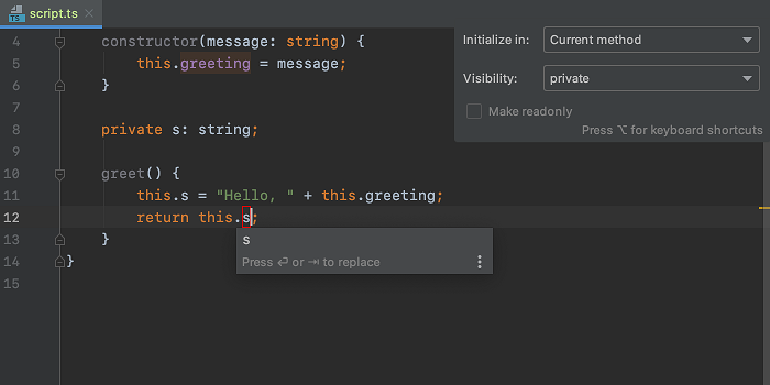 Nom : introduce-field-refactoring-webstorm-2020.1.png
Affichages : 5550
Taille : 52,1 Ko