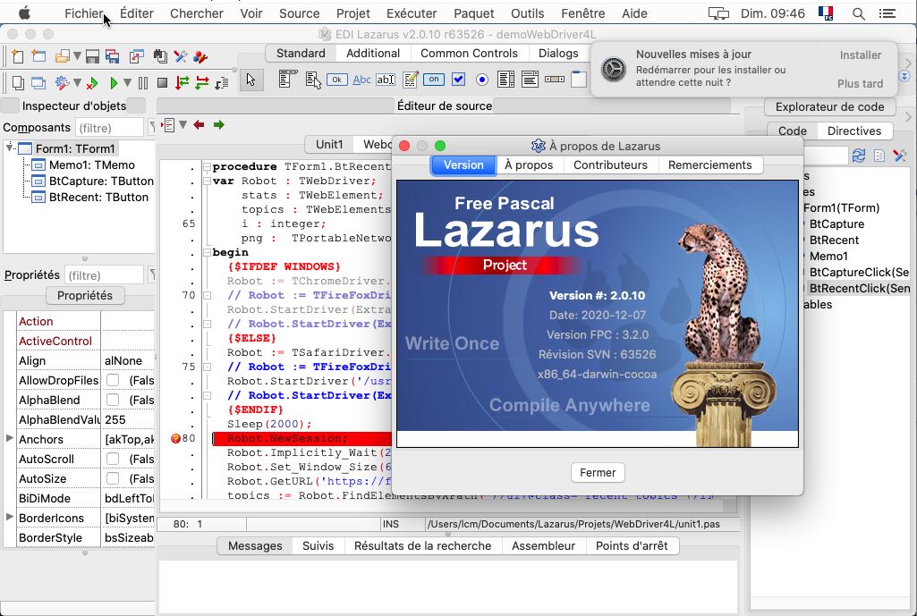 Nom : LazarusMacOs.JPG
Affichages : 461
Taille : 156,3 Ko