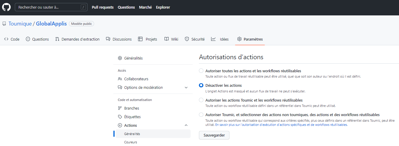 Nom : dsactiverActionGithub.png
Affichages : 134
Taille : 66,7 Ko