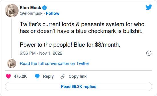 Nom : Screenshot_2022-11-02 Elon Musk floats  Twitter subscription that includes verification, long-.png
Affichages : 4050
Taille : 38,0 Ko