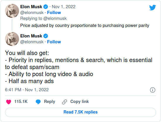 Nom : Screenshot_2022-11-02 Elon Musk floats  Twitter subscription that includes verification, long-.png
Affichages : 3104
Taille : 51,0 Ko