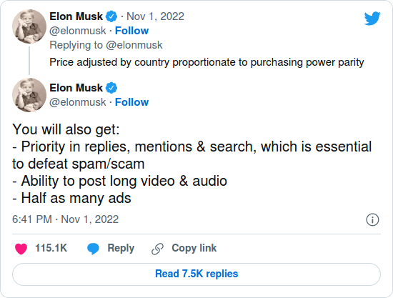 Nom : Screenshot_2022-11-02 Elon Musk floats  Twitter subscription that includes verification, long-.png
Affichages : 3974
Taille : 51,0 Ko