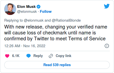 Nom : Screenshot_2022-11-16 Elon Musk says the new Twitter Blue will relaunch on November 29th.png
Affichages : 830
Taille : 35,2 Ko