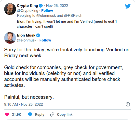 Nom : Screenshot_2022-11-25 Elon Musk says Twitter's verified service with colors to start next week(2.png
Affichages : 3072
Taille : 61,8 Ko